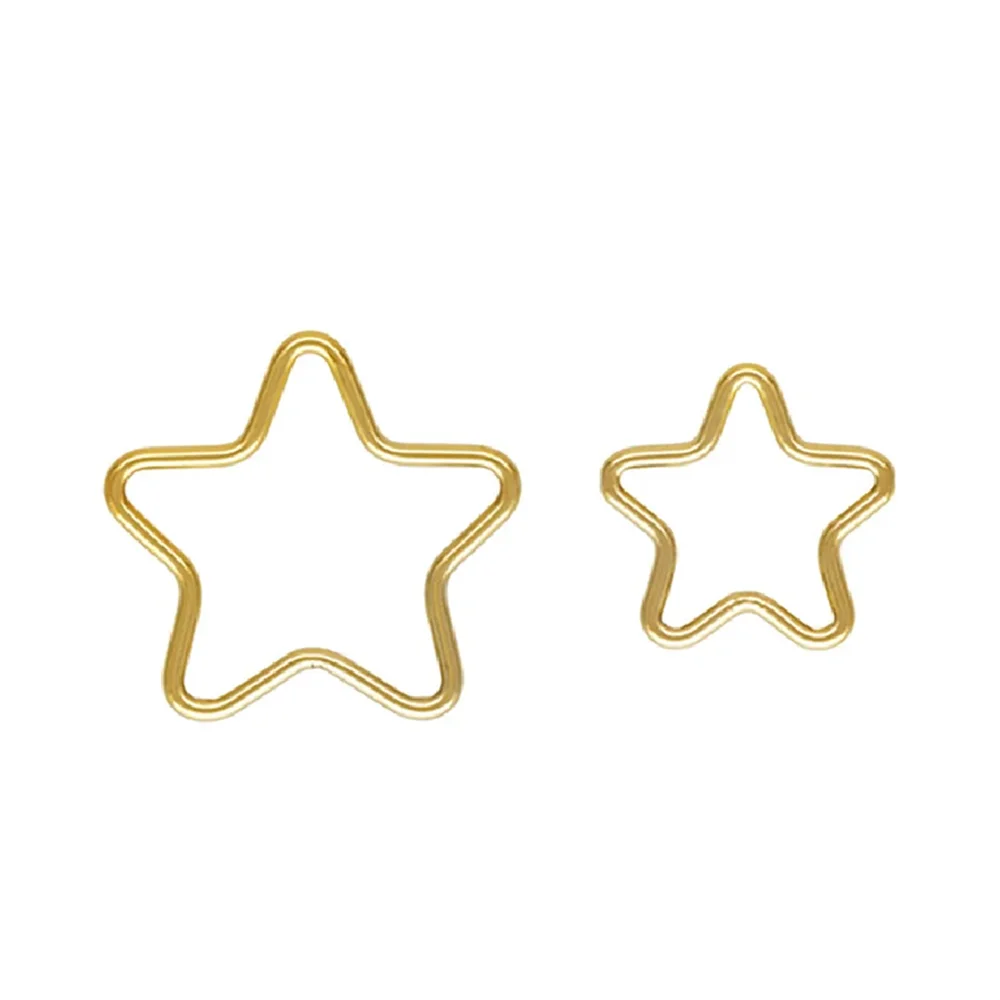 5pcs 14K Gold Filled Plain Star Jump Rings 10.5mm 15mm for Jewelry Making Wire 0.89mm