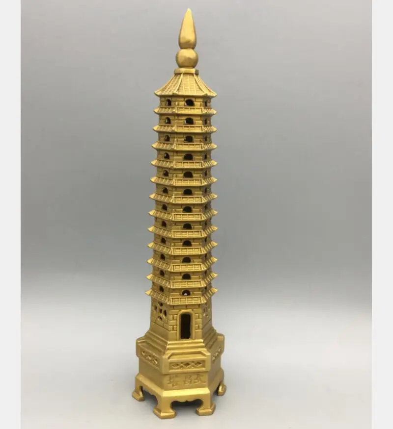 

China brass Wenchang tower crafts statue
