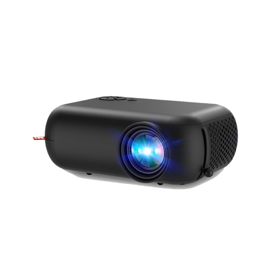 

Mini LED Projector 1080P Supported Portable Projector Movie,Wired Mirror for Home Cinema HDMI-Compatible EU Plug Black