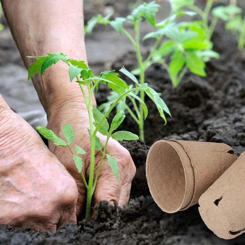 Горшки для торфеля 60 шт. 3 15-дюймовые стартовые горшки семян с дренажными