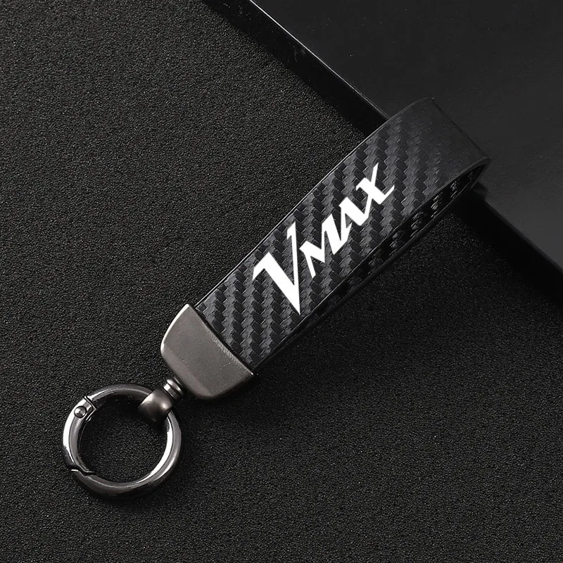 

High-Grade Leather Motorcycle keychain Horseshoe Buckle Jewelry for Yamaha VMAX 1200 VMAX 1700 VMAX1200 VMAX170