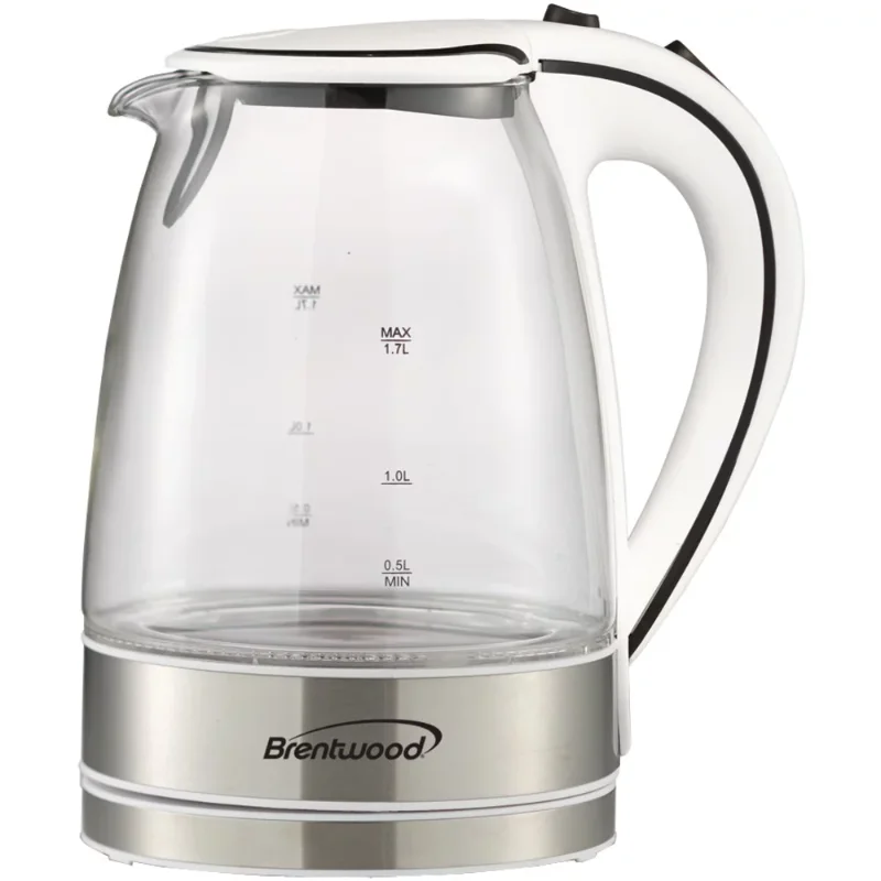 

Tempered Glass Tea Kettle In White Travel Kettle Portable