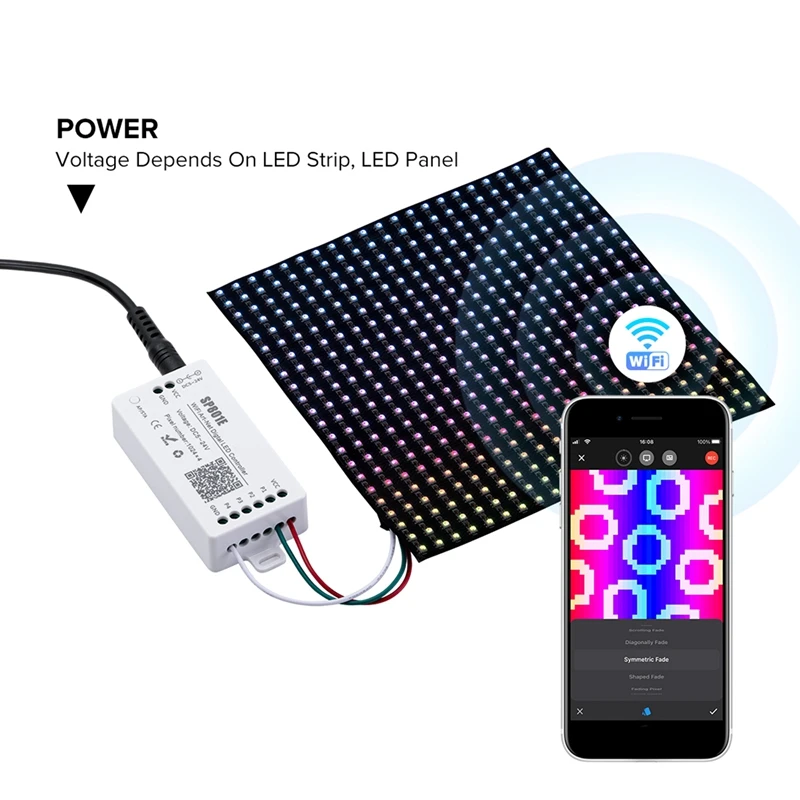 Волшебная Светодиодная лента управления SP801E Wifi СВЕТОДИОДНЫЙ матричный модуль