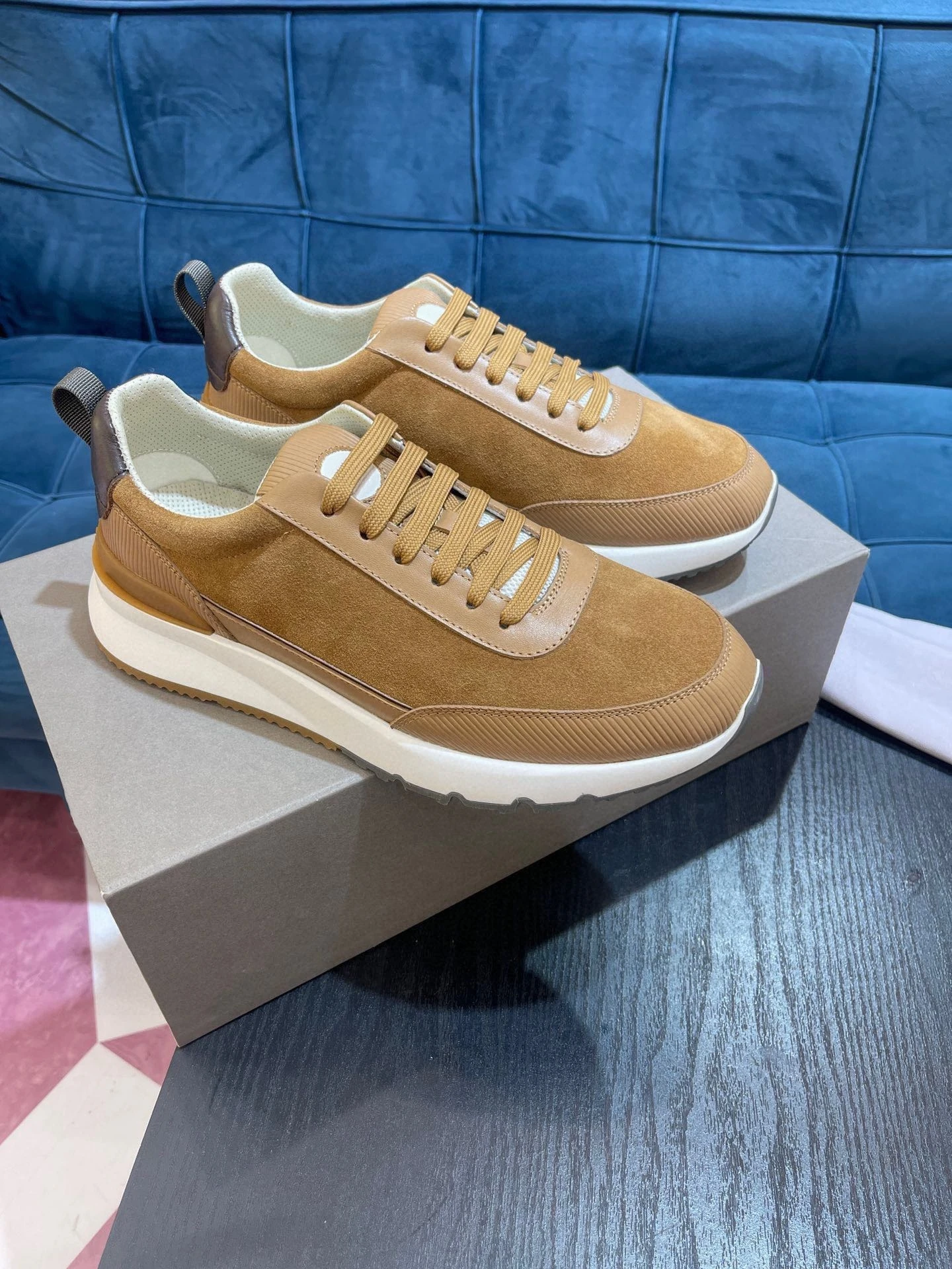 

Кроссовки мужские кожаные, уличная дышащая удобная обувь для папы, Роскошные туфли на низкой платформе, повседневная обувь с круглым носком и мягкой подошвой