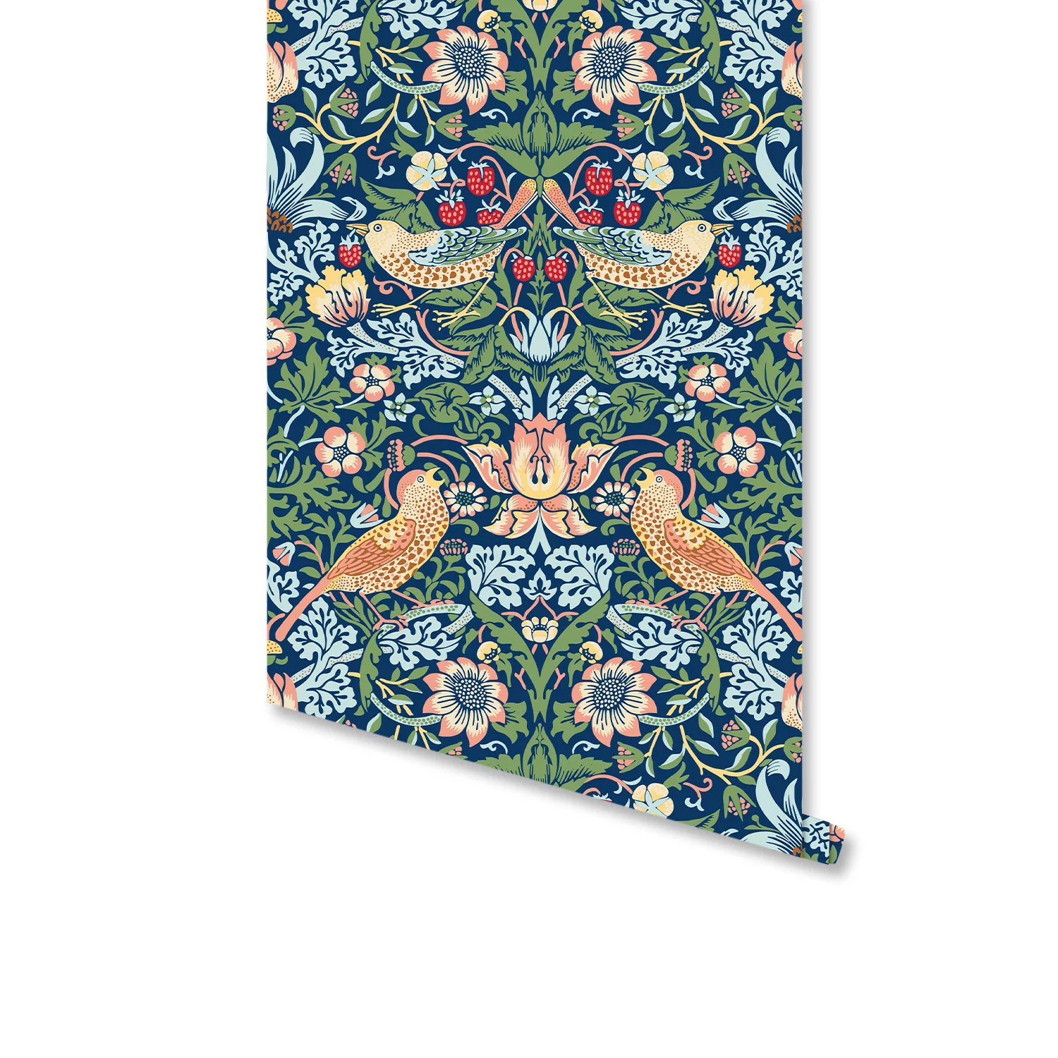 Виниловые самоклеящиеся ботанические обои с птицами для декора шкафа спальни