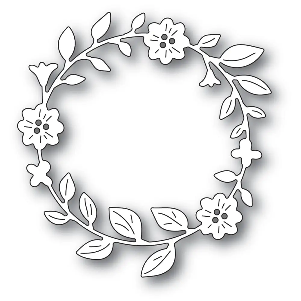 

Bellfower Circle Wreath Metal Cutting Dies for New Arrivals 2022 Scrapbooking Valentine's Day Frame Card Craft Supplies No Stamp