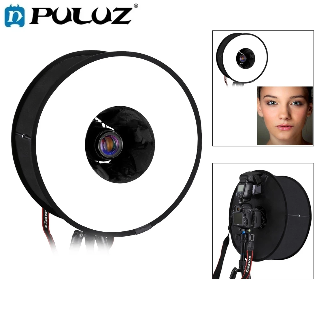 

PULUZ 45cm Ring Softbox Speedlight Round Style Flash Light Photography Shoot Soft Box Foldable Soft Flash Light Diffuser