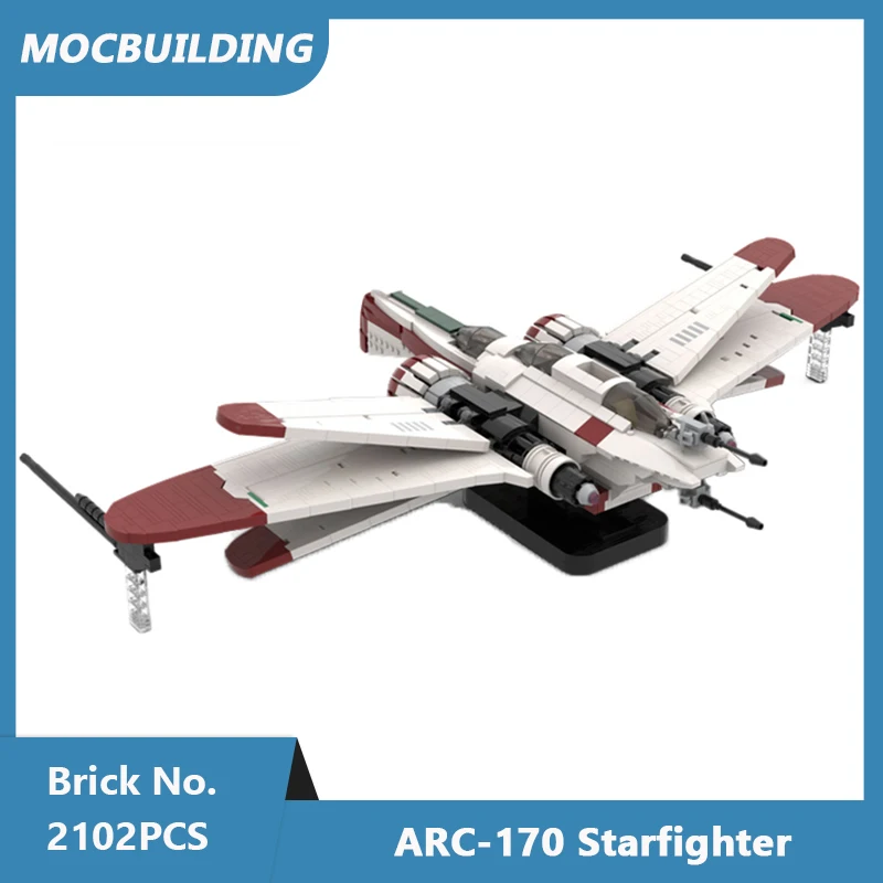 

MOC Building Blocks ARC-170 Starfighter Model Space Wars Movie Series Fighter DIY Assembled Bricks Children Toys Gifts 2102PCS