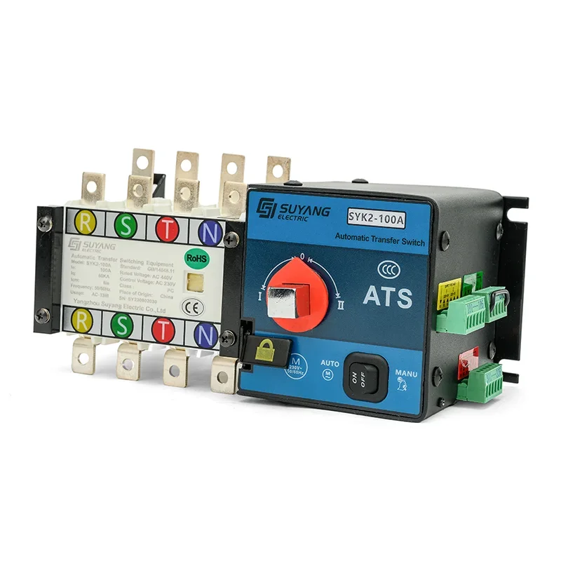 Генератор SUYANG 100A 2P 4P ATS Dual Power Автоматический резервный переключатель