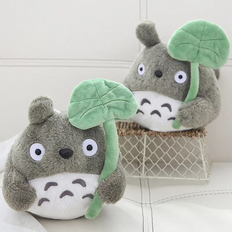 Totoro плюшевая игрушка милая кошка японская аниме фигурка Тоторо с листьями лотоса