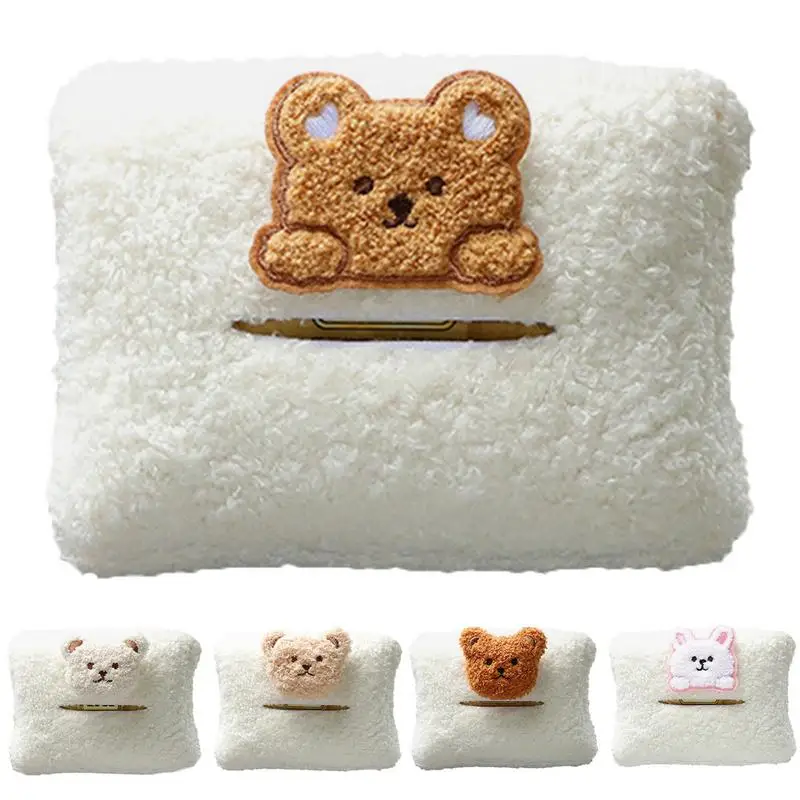 

Plush Tissue Dispenser For Car Tissues For Car Plush Toy Style Anime Tissue Holder Cartoon Tissue Cover Paper Holder For Car