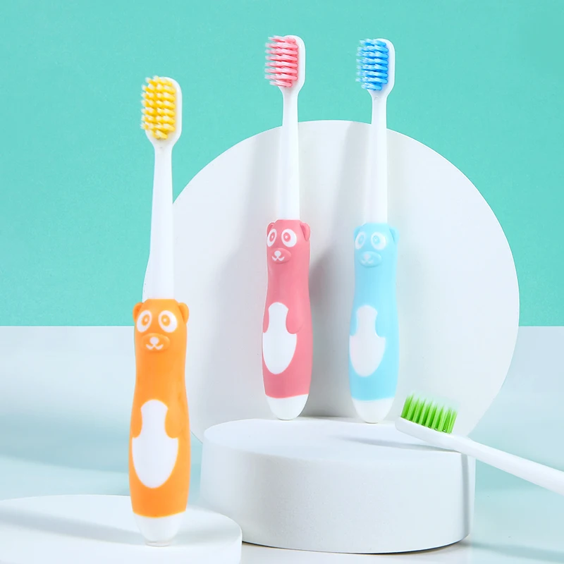 Baby Cute Soft-bristled Toothbrush for Children Teeth Cartoon Bear Training Toothbrushes Baby Dental Care Tooth Brush