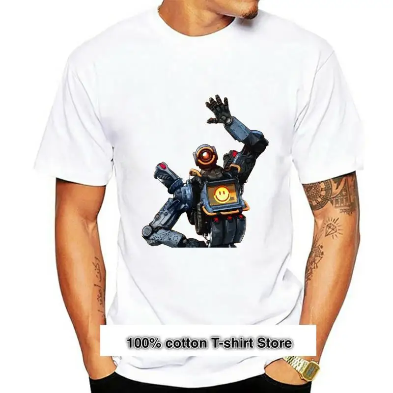 

Camiseta roja Apex Legends para hombre, Camisa de algodón puro con cuello redondo, ropa personalizada para verano y otoño