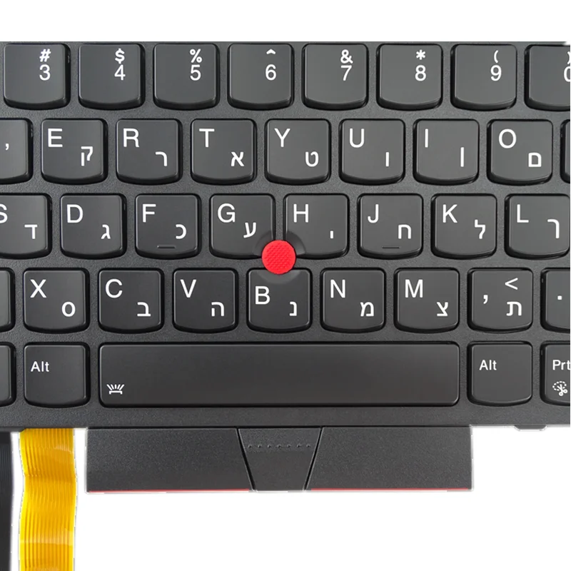 Ивритская клавиатура для ноутбука подходящая Lenovo ThinkPad T14 GEN1 GEN2 P14S серебристая