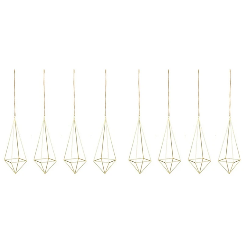 

8 Packs Air Plant Hanging Holder Himmeli Decor Geometric Planter Hanging Airplants Rack Tillandsia Hanger Stand