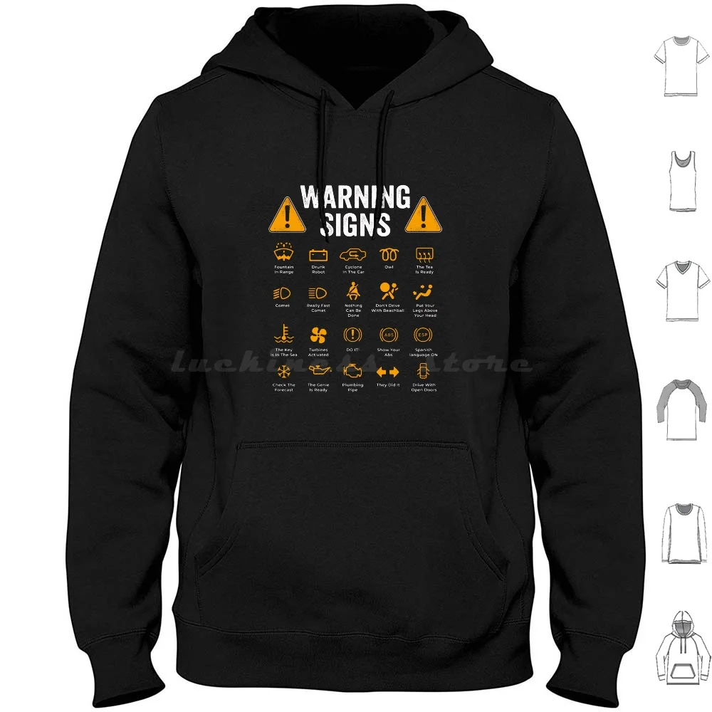 

Funny Driving Warning Signs 101 Auto Mechanic Gift Driver Hoodie cotton Long Sleeve War The Grogu Ahsoka Tano God Of War Han