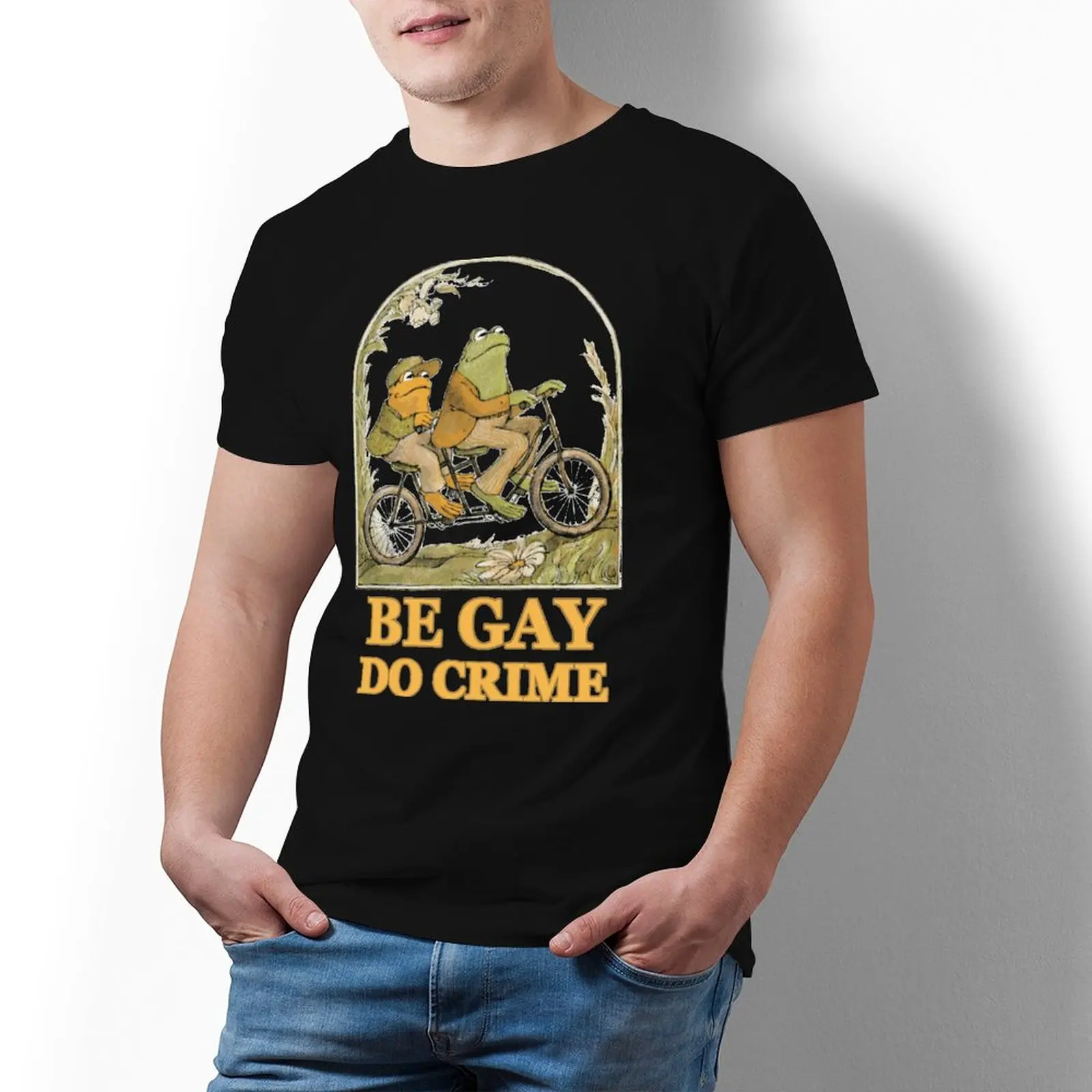 Футболка мужская с принтом лягушки и жабы 100 хлопок |