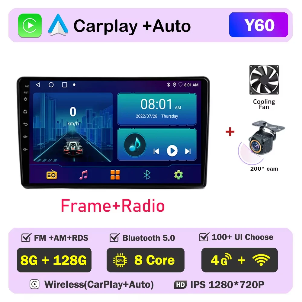 

Автомобильный радиоприемник мультимедиа для Great Wall Haval H6 Coupe 2018-2021 Carplay Android автоплеер стерео головное устройство 2din DVD 8-ядерное видео