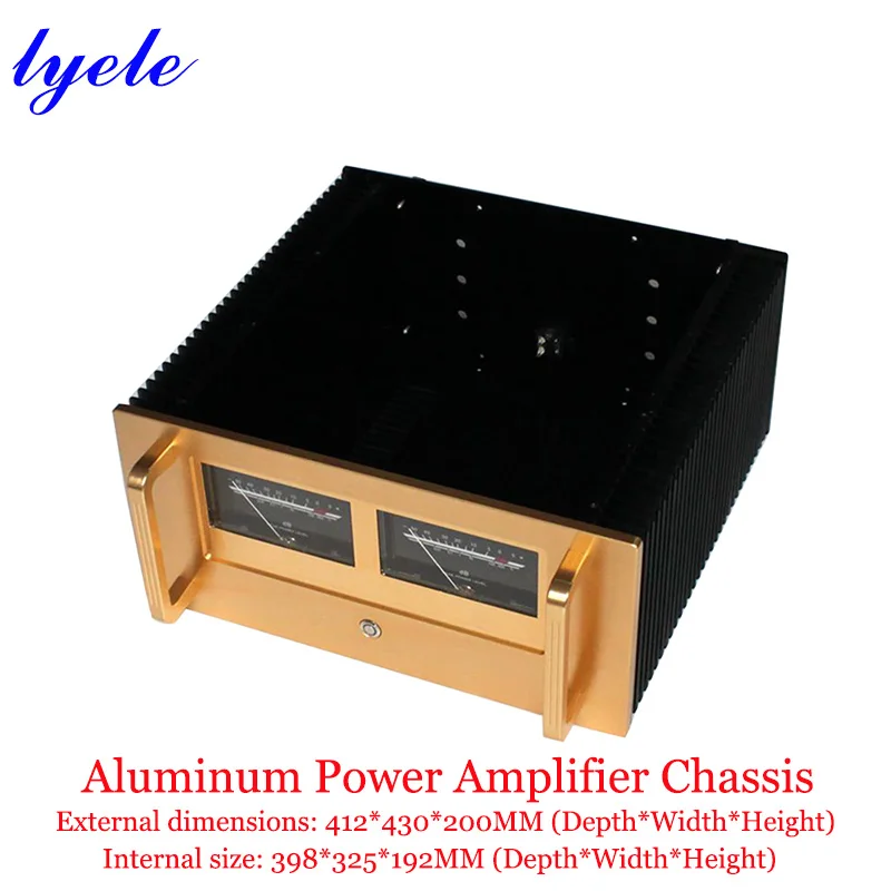 

412*430*200mm Amplifier Chassis Aluminum Case for Audio Amplifier VU Meter Audio Accessories Shell Aluminum Audio Accessories