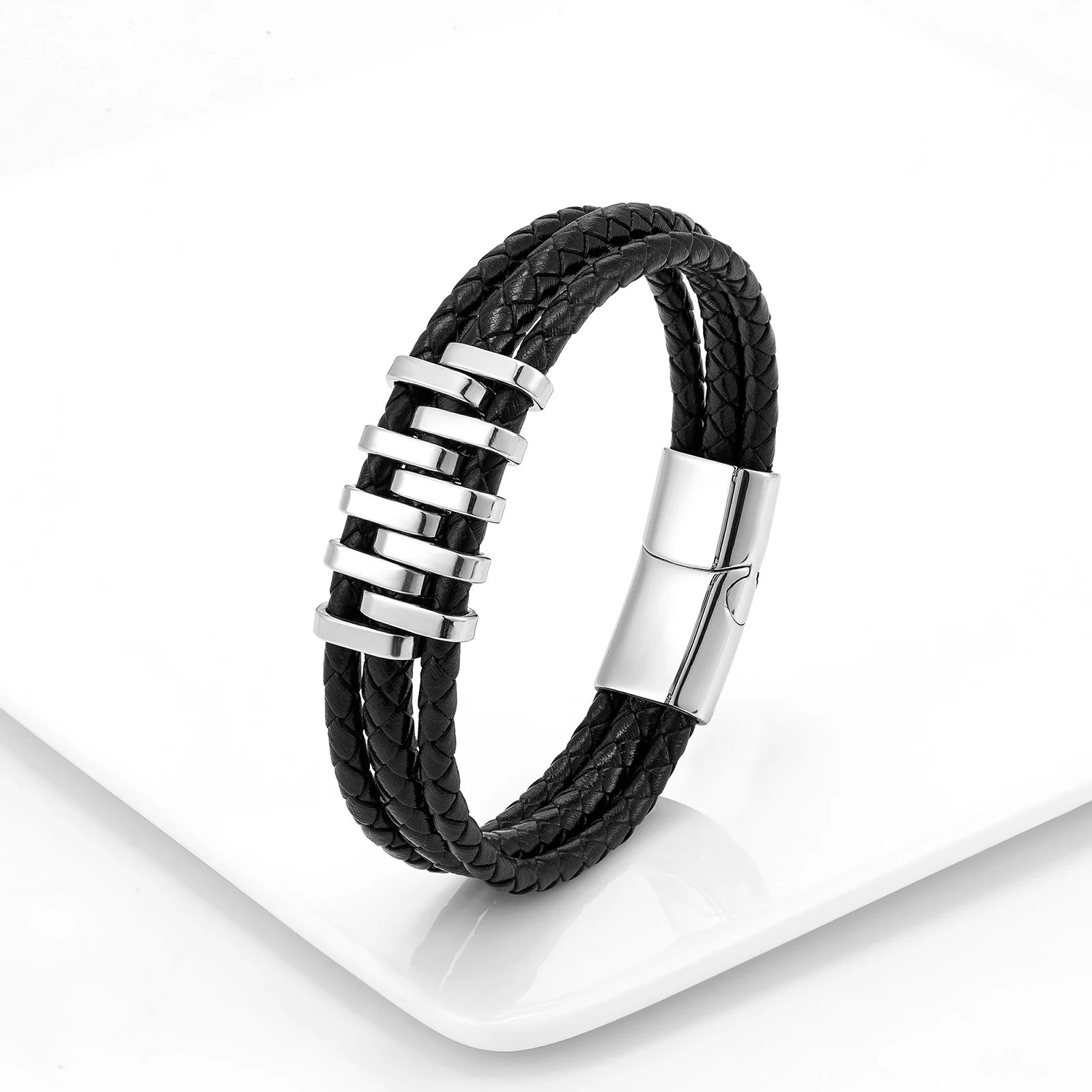 Мужской браслет из нержавеющей стали в европейском и американском стиле панк 10