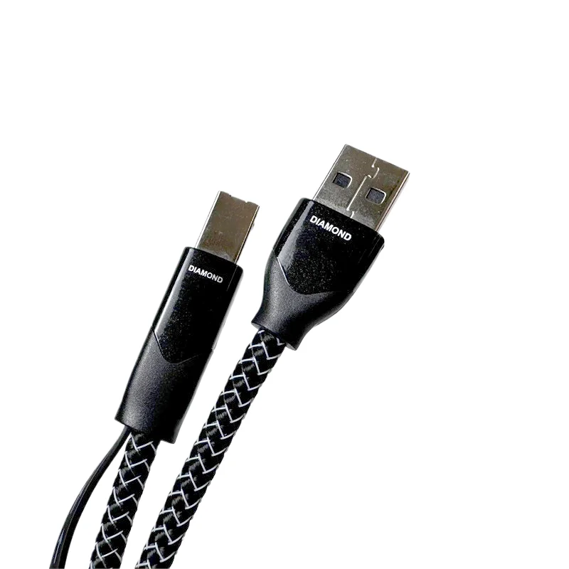 Фото Аудиокабель Diamond USB 2.0 (A-B) с декодером ЦАП и звуковой картой, цельный, идеальная поверхность, серебристый (PSS) №4
