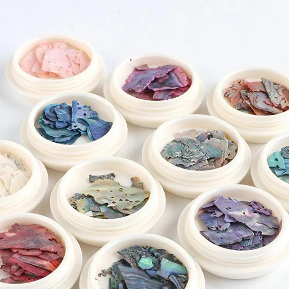 

1 Box Manicure Decor Irregular Shape Sparkling Color 3D Texture Decorative Charming Glitter Fragments Nail Art Nail Supplies