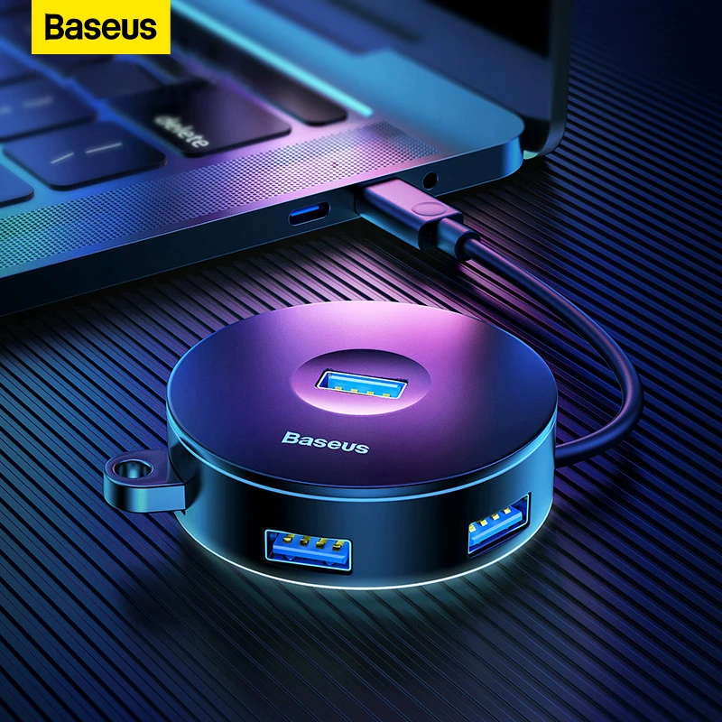 

Baseus usb-хаб USB 3,0 USB C HUB для MacBook Pro Surface USB Type C HUB USB 2,0 адаптер с Micro USB для компьютера USB сплиттер