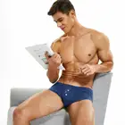 Мужские трусы-боксеры SEOBEAN, мужские Пижамные шорты, сексуальное нижнее белье, боксеры на пуговицах, с выпуклым карманом для пениса, домашние трусы для сна