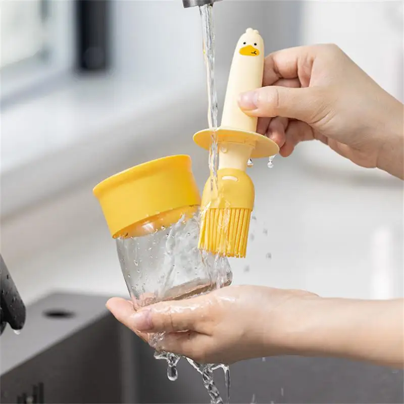 

Visible High Temperature Resistance Flushable Cooking Detachable Convenient No Dripping Oil Oil Brush Odorless 2 In 1 Household