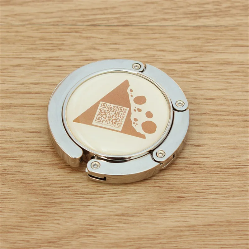 

Free Shipping 2023 Round Folding Classroom Hooks Teardrop Blank Bag Hooks Table side Bag Hooks Women's Bag Hooks Convenient hook