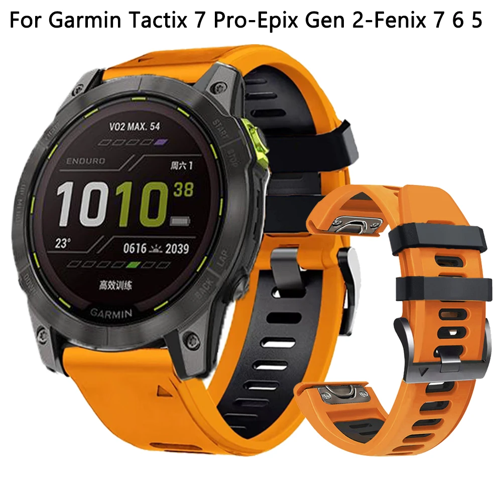 

Ремешок силиконовый для наручных часов Garmin Epix Gen 2, браслет для Quickfit Fenix 7 7X 6 6X Pro 5 5X Plus, 22 26 мм, сменный Браслет