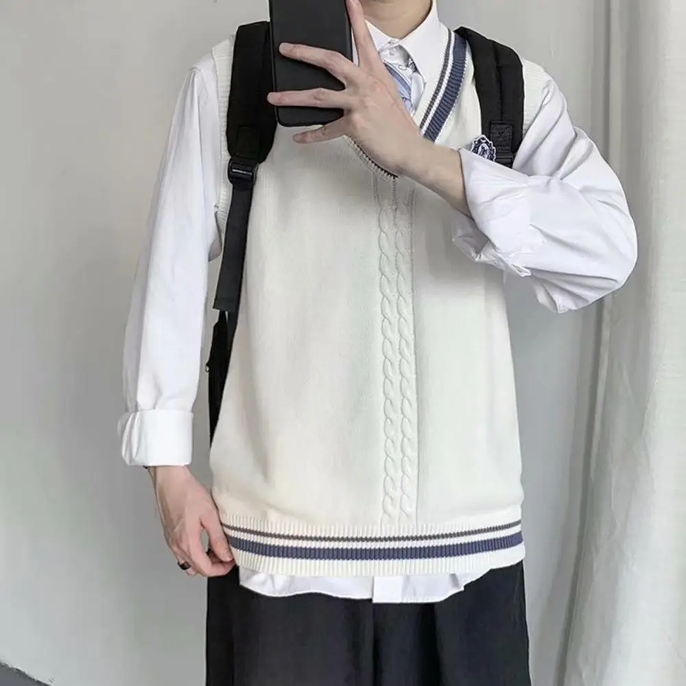 

Жилет Мужской трикотажный без рукавов, удобная теплая мягкая кофта в стиле пэчворк, уличная одежда