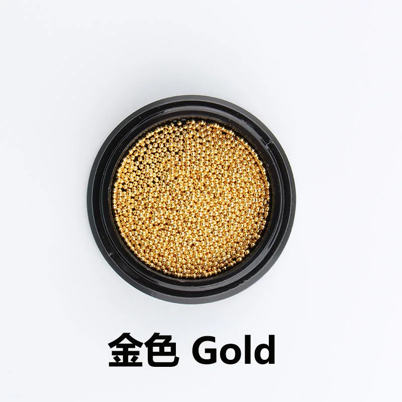 

Four-color optional nail gold and silver steel beads electroplated metal beads jewelry box