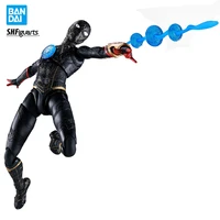 bandai shfiguarts black and gold suit spider man no way home marvel original genuine collection model anime figure action toys