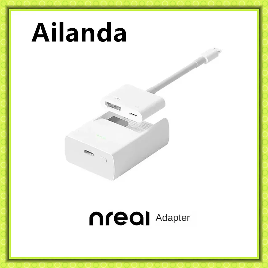 

Адаптер Nreal Air iPhone подключает Lightning Nreal HDMI адаптер совместимый с Nintendo для Switch Playstation 4 Slim/5 и Xbox S