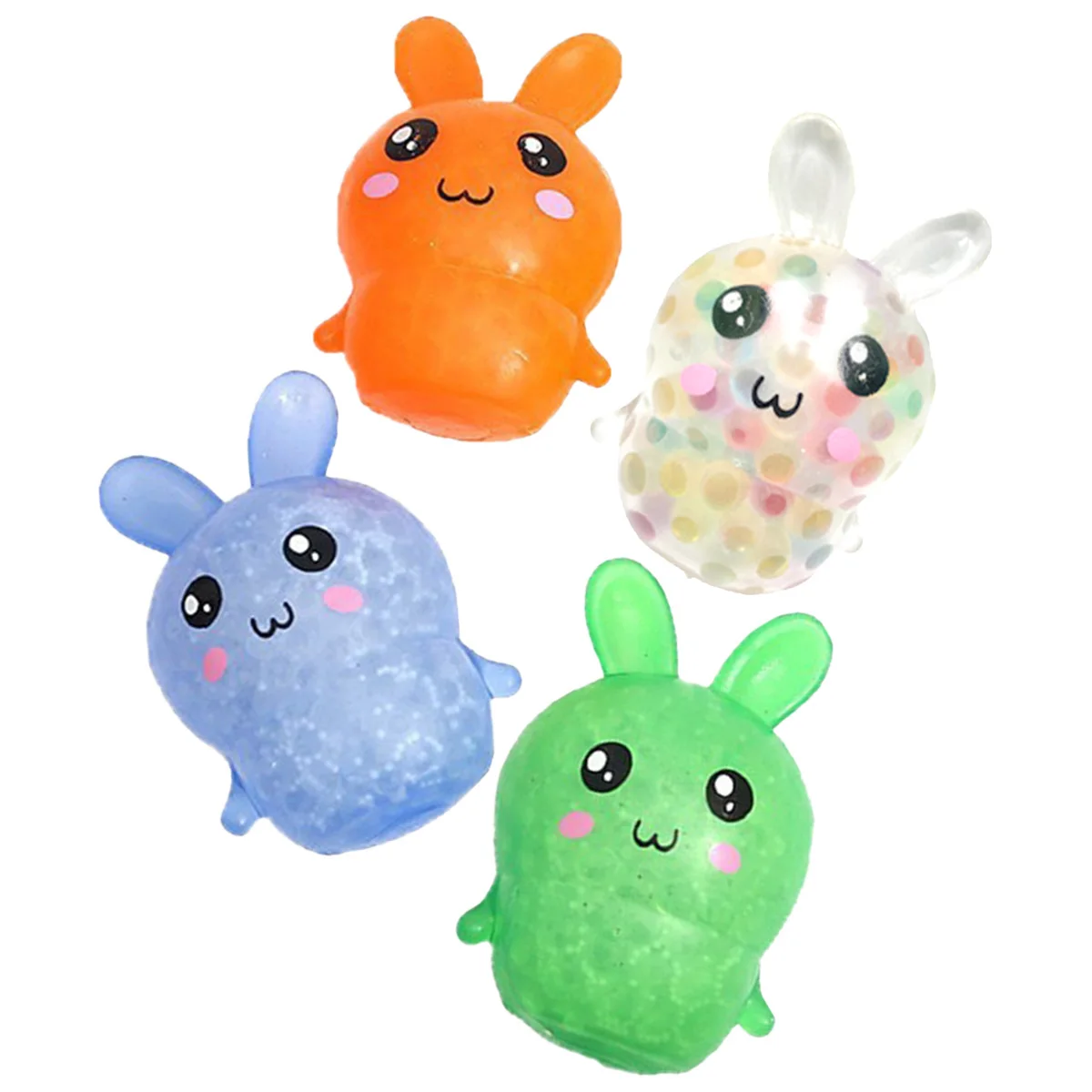 

Bunny Stress Balls Toy Squeeze Beads Toy Stress and Anxiety Relief Bunny Fidget Ball Colorful Gel Water Beads Toy for Kids Adult