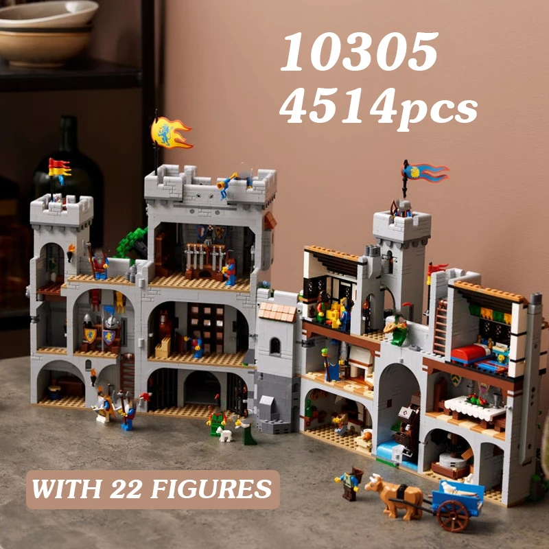 

New Creative 10305 Castle Knights Building Blocks Bricks DIY Military War 4514PCS Icon Toys For Kids Christmas Gifts