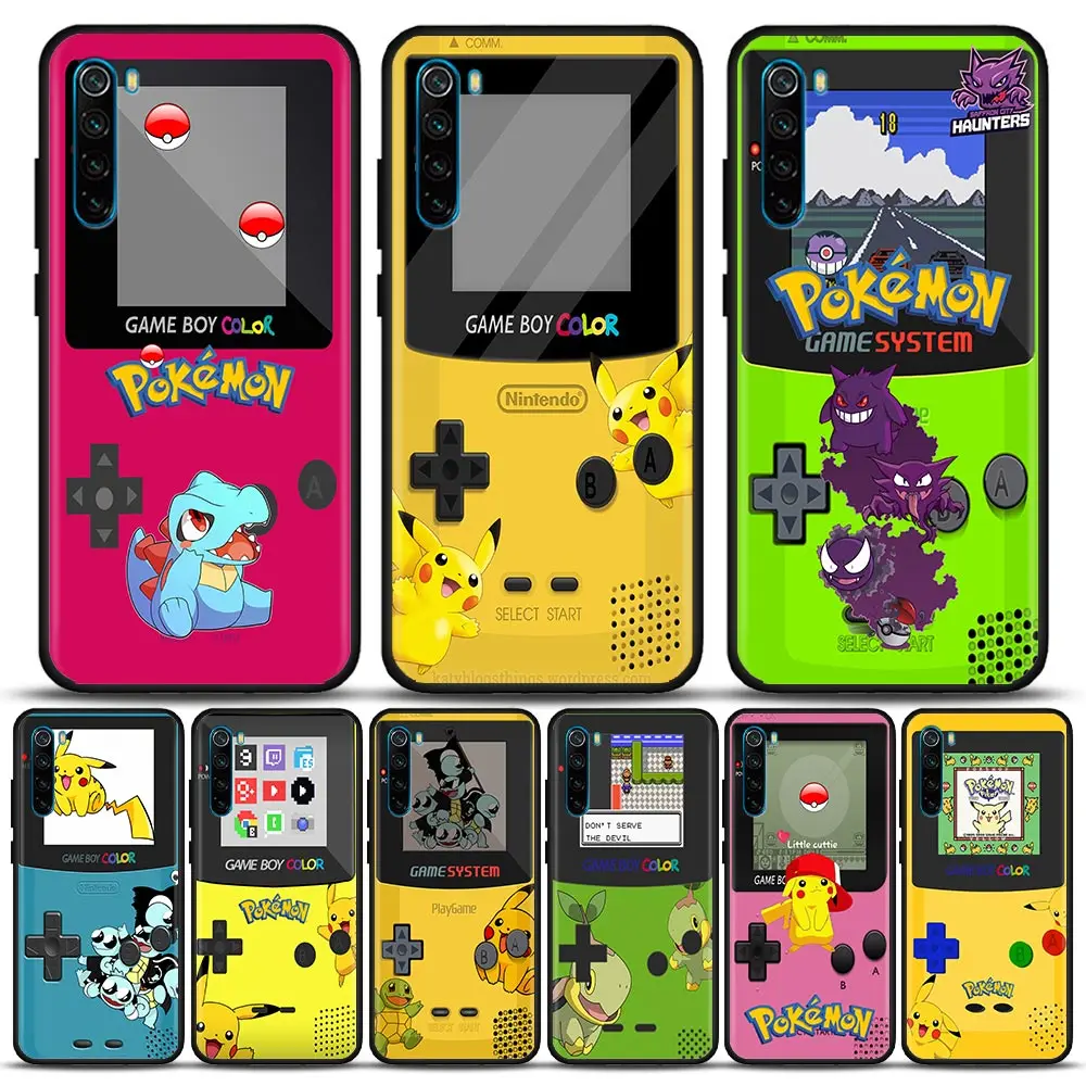 

Game-Boy P-Pokemon P-Pikachu Case For Redmi 10 10A 10C 9 9T 9A 9C 9I 8 8A 7 7A 6 6A Power Prime 2022 5G Black Soft Cover Funda
