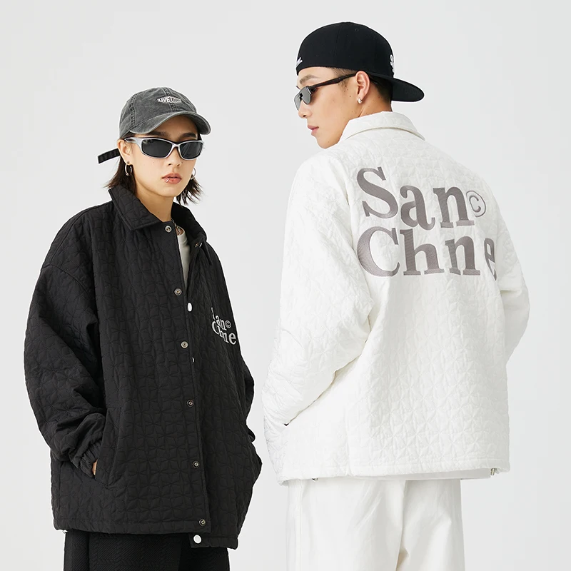 2022 Autumn Men Embroidery Japan Korean Streetwear Fashion Cityboy Outdoor Loose Jacket Coat Women Male Outerwear Overcoat