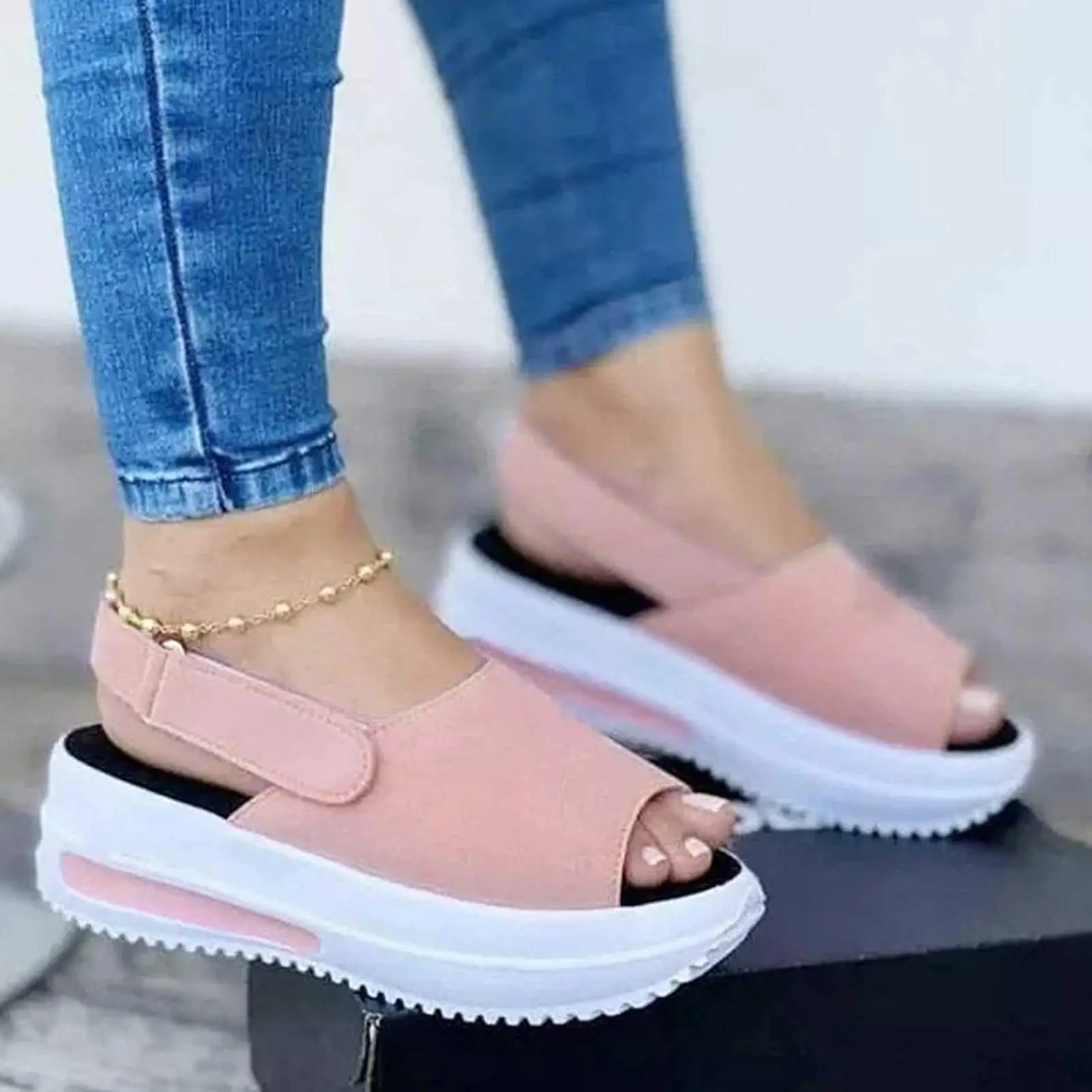 

Women Sandals 2022 Heels Sandals Summer Shoes Women Platform Sandals Soft Wedges Shoes Comfort Casual Footwear Non-slip Shoes