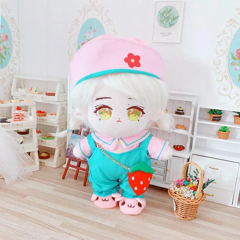 

Кукольная одежда 20 см, милые ромперы, Цветочная шляпа, костюм, куклы, аксессуары для нашего поколения, корейские куклы Kpop EXO idol, подарок, игруш...