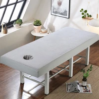 beauty salon fitted bed sheet bed cover pure cotton with holes massage spa bed full cover waterproof oilproof bed mattress