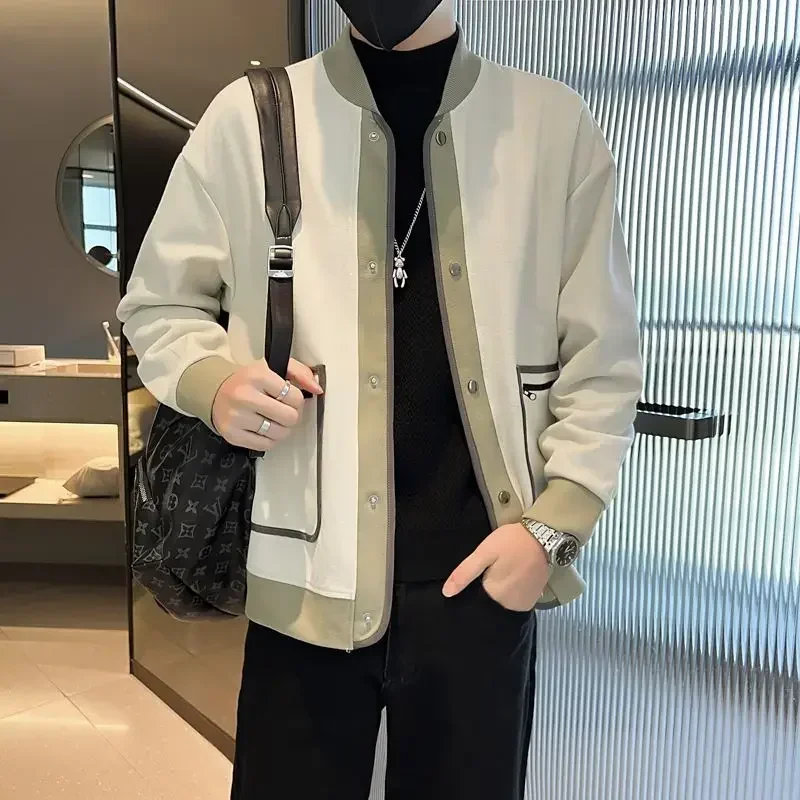 Мужское пальто весенне-осенняя винтажная бейсбольная куртка для мужчин Y2k