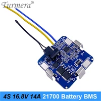 turmera 4s 16 8v 14a 21700 lithium battery bms protection board with ntc dc connector for 4s 14 4v 16 8v screwdriver battery use