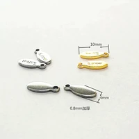 501000pcs stainless steel end tail 410mm end tag charms for jewelry diy making s steel extend tags