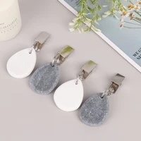 teardrop stone tablecloth weights stainless steel metal holder clip buckles diy hanging cloth party picnic table cover decorat