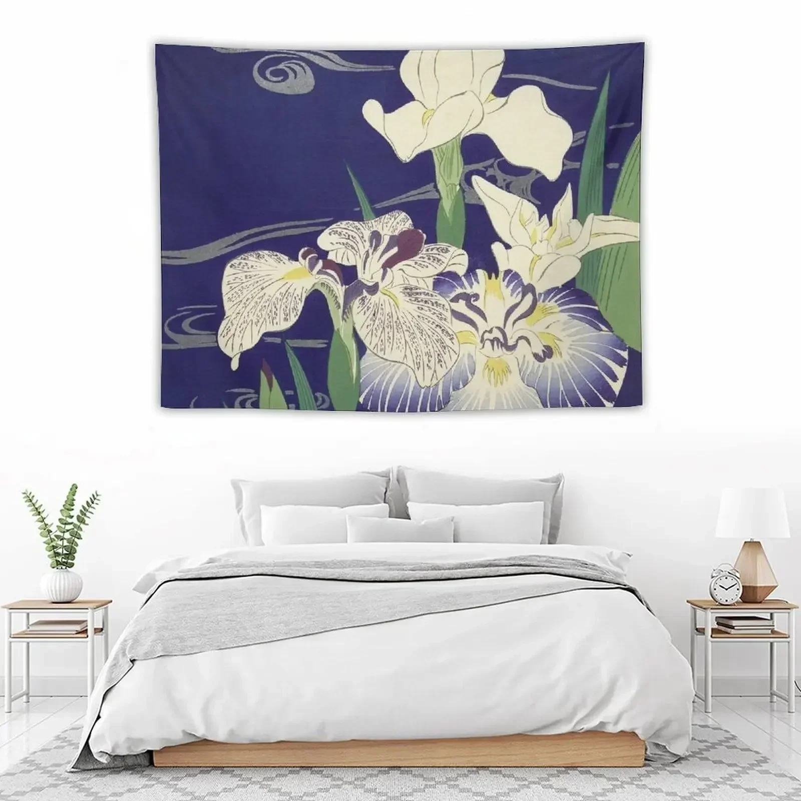Irises byTsukioka K?gyo японский гобелен из древесины настенный декор ковер на стене