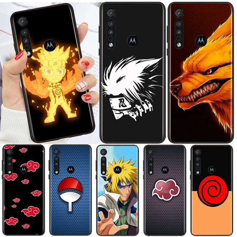 

Japanese Anime Naruto For Motorola Moto G9 G8 E7 G Stylus Power Lite One Macro Hyper Fusion Edge Plus Black TPU Phone Case