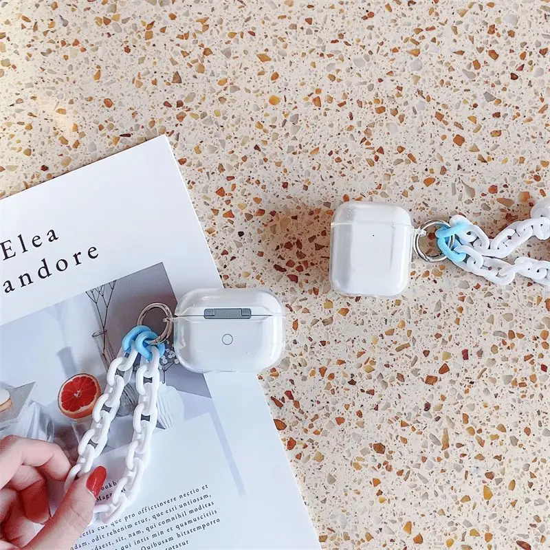 Прозрачный чехол для AirPods 3 2 1 Pro Pro2 цвет в ассортименте