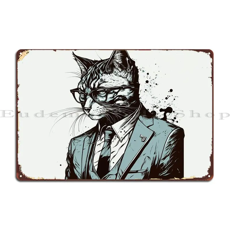 

Fashion Cat 02 Metal Plaque Poster Rusty Garage Plaques Mural Printing Club Tin Sign Poster